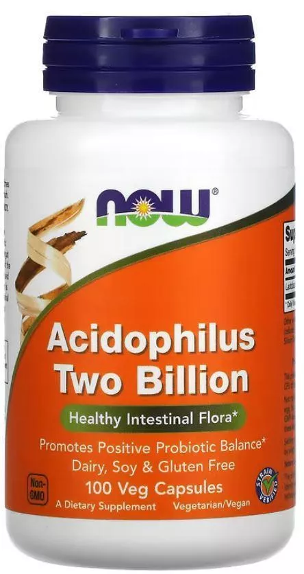 NOW Acidophilus 2 Billion 100 vcaps