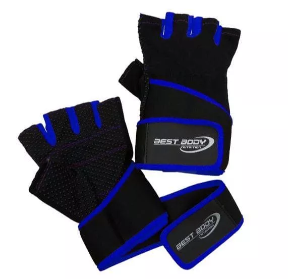 Best Body Перчатки с Напульсн. Fitnesshandschuhe Fun (Синие)
