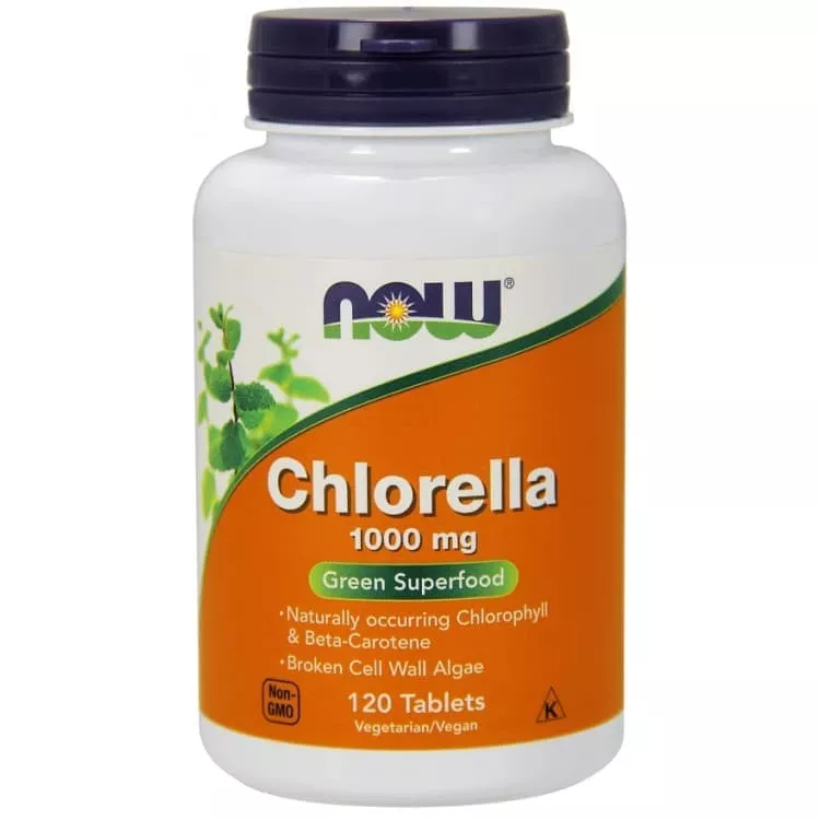NOW CHLORELLA 1000mg 120 tabs фото