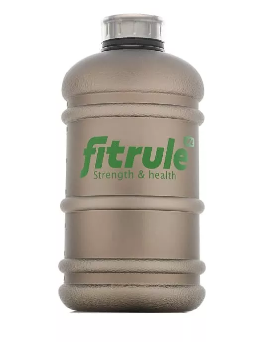 FitRule Бутыль прорезиненная металлическая крышка 2,2L (Черная)