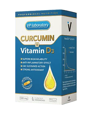 VP Laboratory Curcumin & Vitamine D3 60 caps фото