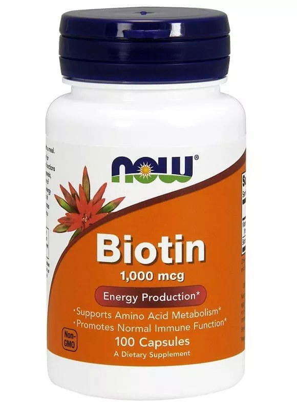 NOW Biotin 1000mcg 100 vcaps фото