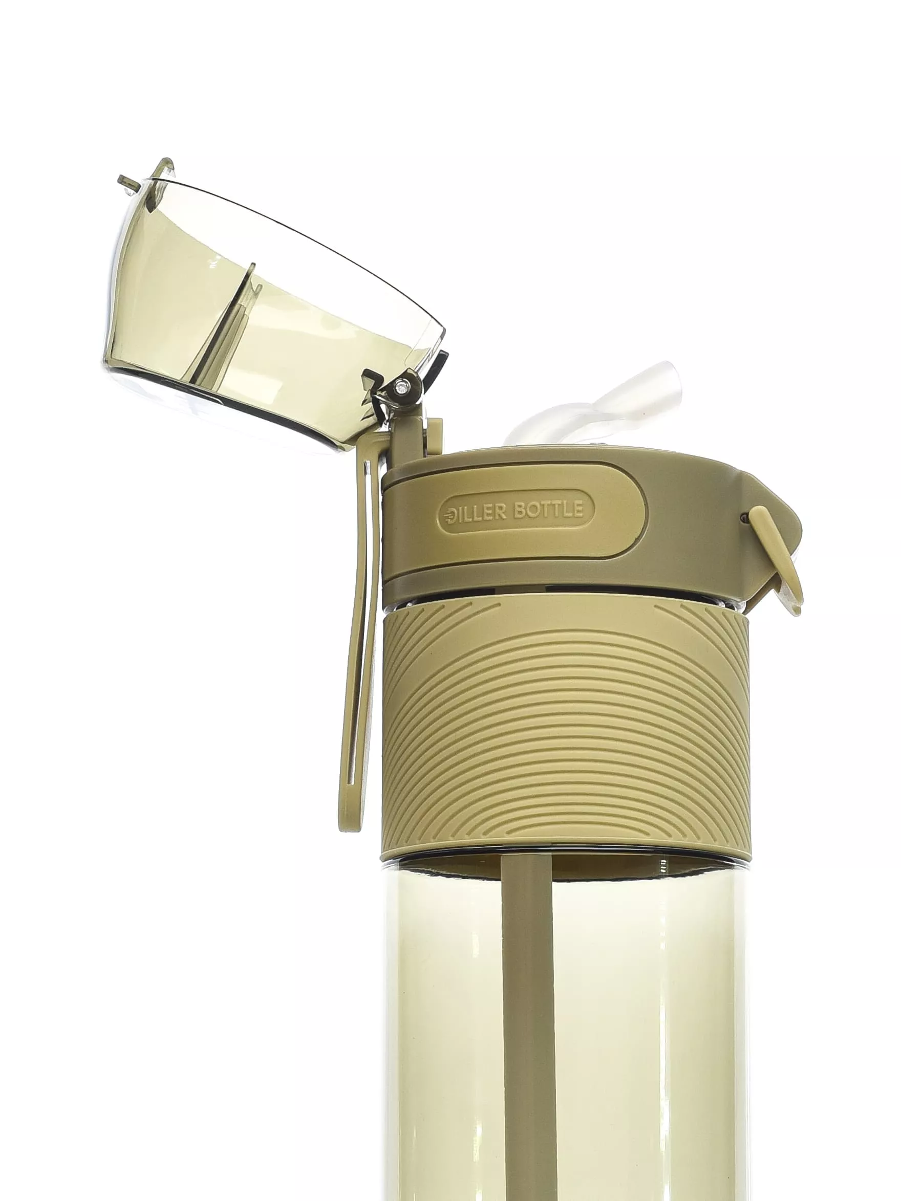 Бутылка для воды Diller DB-002 650 ml (с трубочкой) (Зеленый)