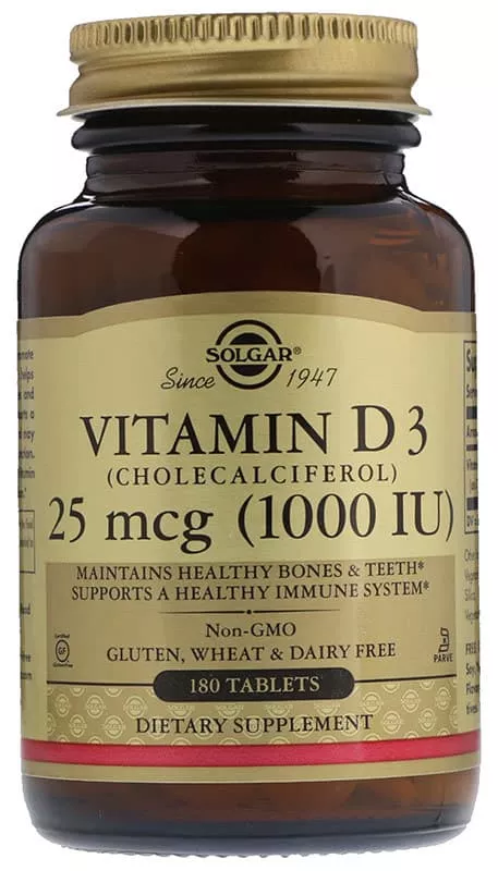 Solgar Vit D-3 1000 IU 180 tabs