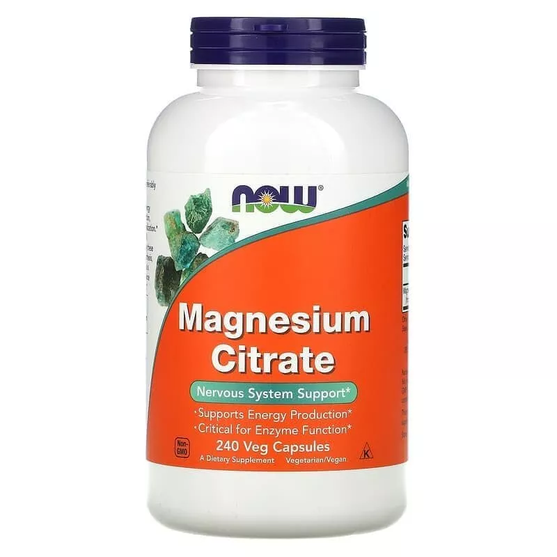 NOW Magnesium Citrate 200mg 240 caps
