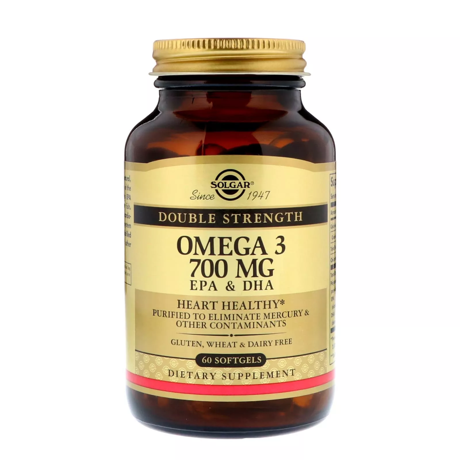 Solgar Omega-3 EPA & DHA Double Strength 700 mg 60 caps фото