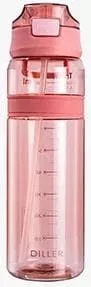 Бутылка для воды Diller D36 850 ml (Розовый)