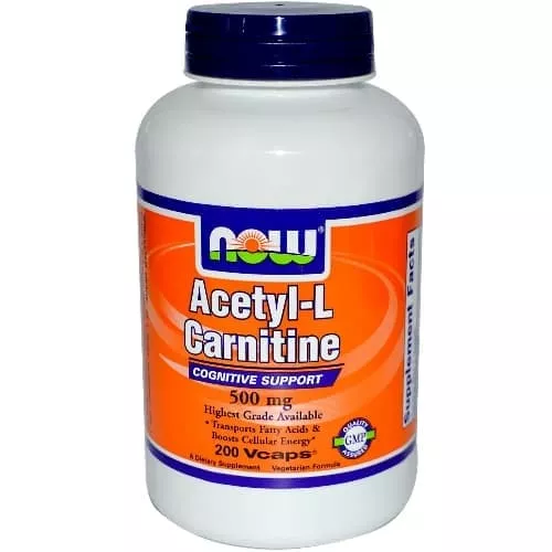 NOW Acetyl L-Carnitine 500 mg 200 vcaps
