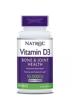 NATROL Vitamin D3 10000mg 60 tabs фото