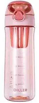 Бутылка для воды Diller D38-550 ml (Розовый) фото