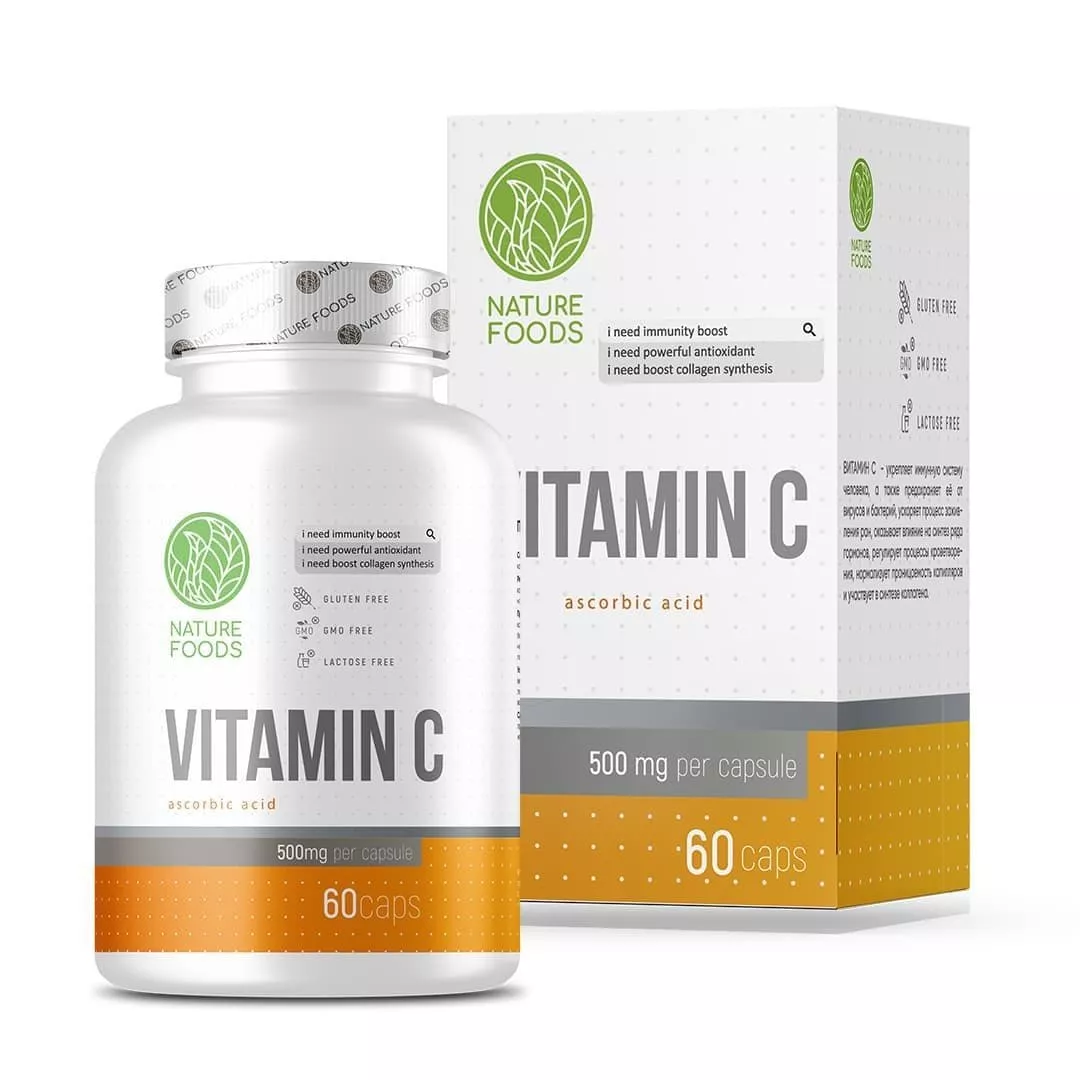 Nature Foods Vitamin C 60 caps фото