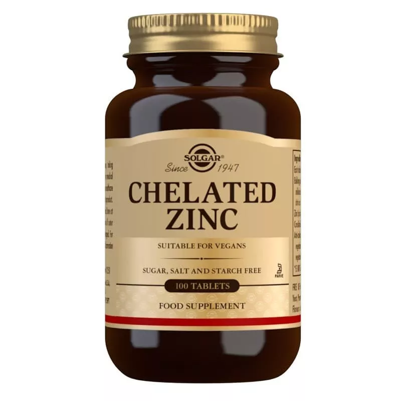 Solgar Chelated Zinc 100 tabs фото