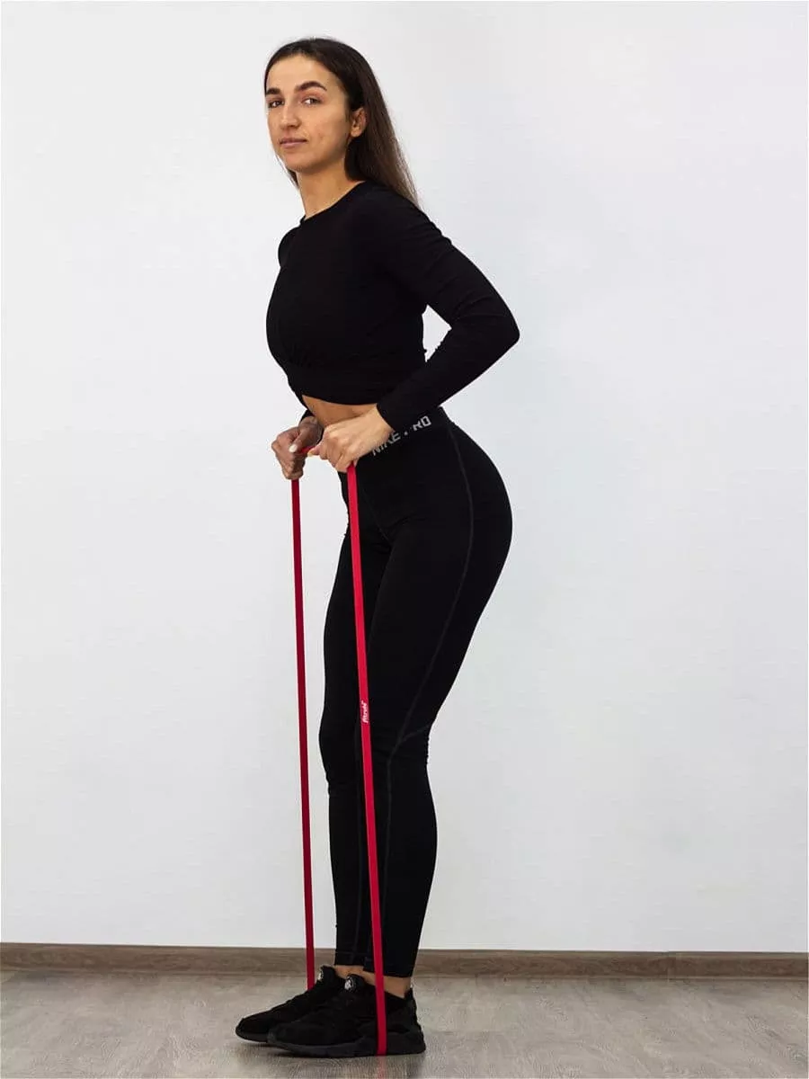 FitRule Фитнес-резинка (эспандер) 1000см х 1,5см Красная 20кг