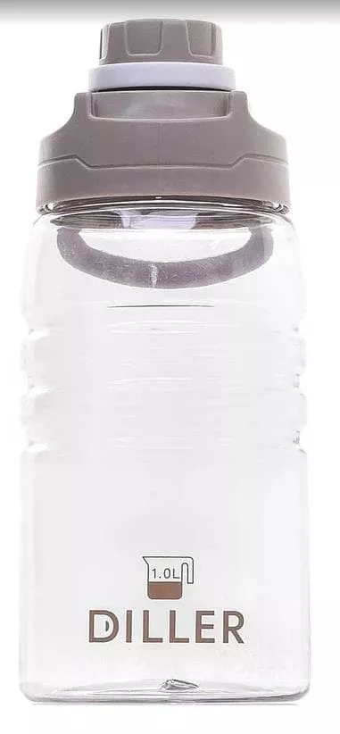Diller Бутылка для воды D22 1000ml (Бежевая) фото