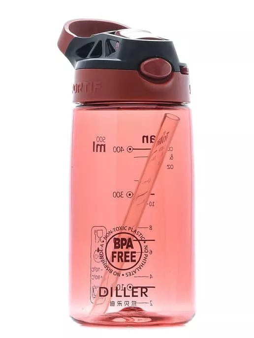 Diller Бутылка для воды D13 500ml (Красный)