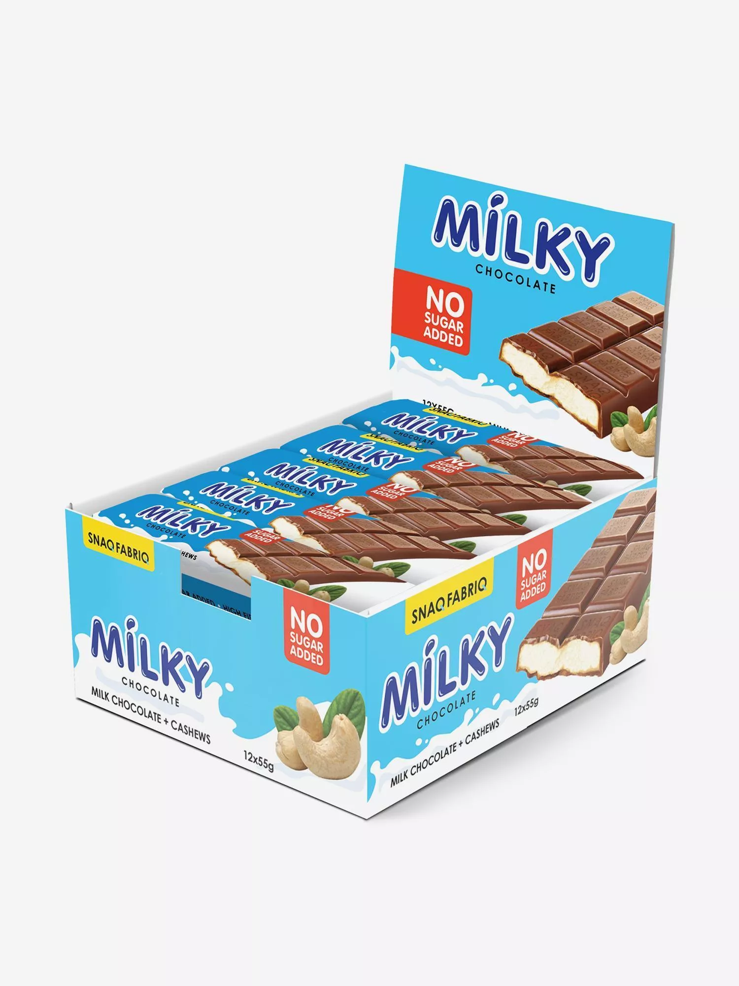 Bombbar SNAQ FABRIQ Молочный Шоколад с Молочно-Ореховой Пастой 55g (х30)