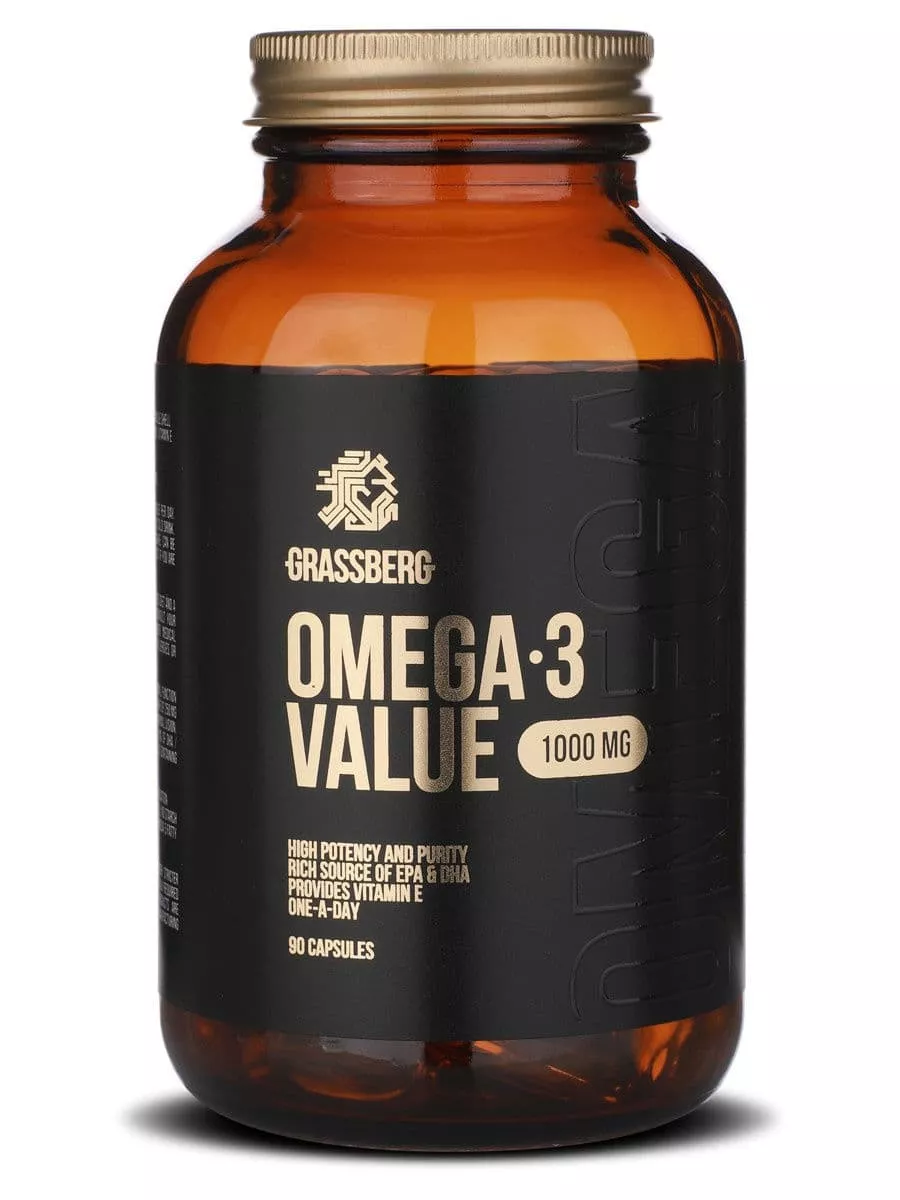 GRASSBERG Omega Value 1000 mg 90 caps фото