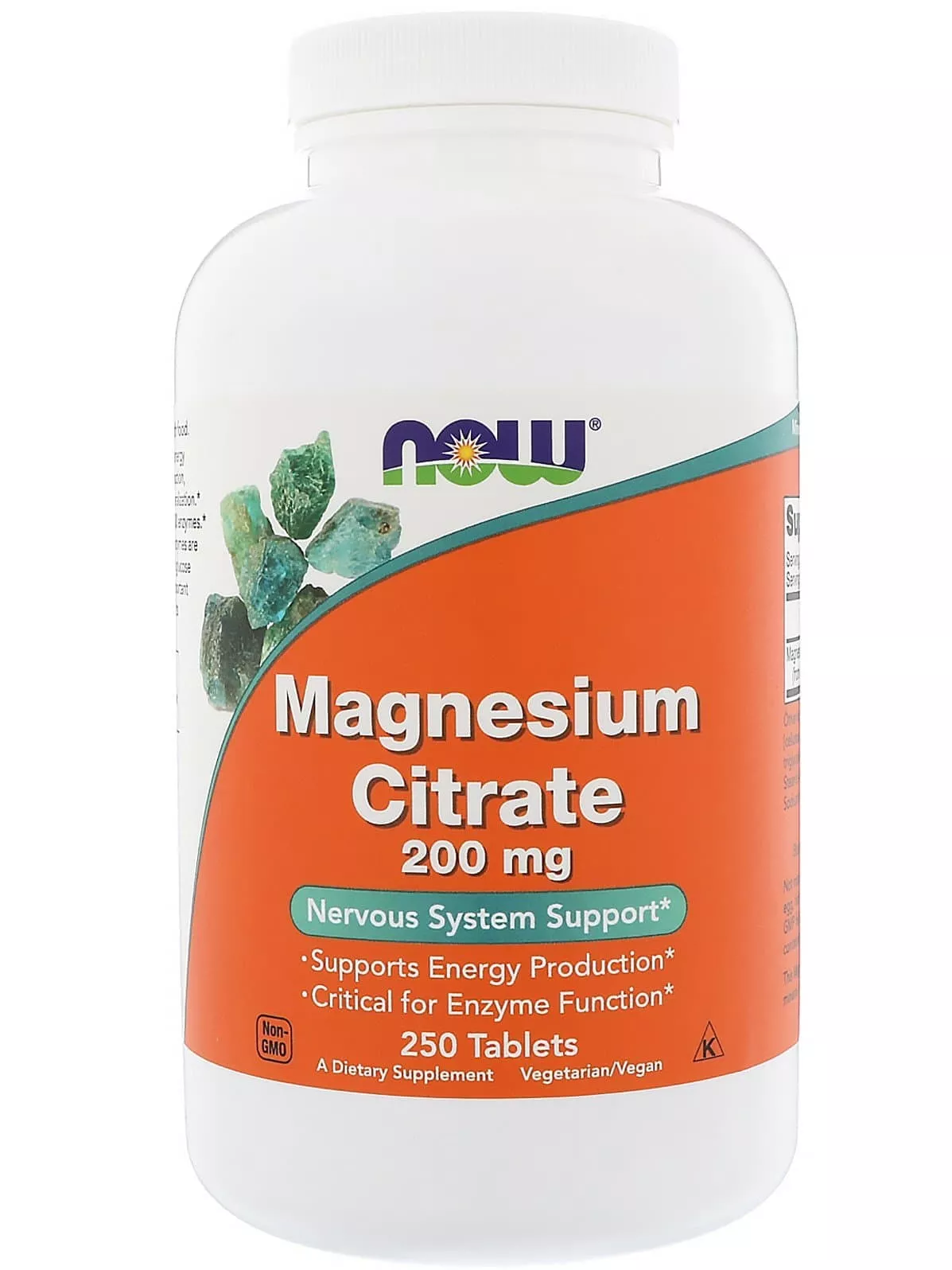 NOW Magnesium Citrate 200mg 250 caps