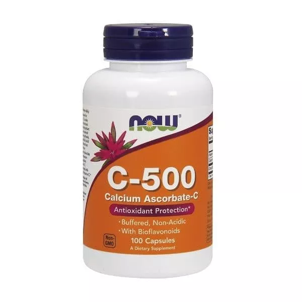 NOW Vitamin C-500 with Rose Hips 100 tabs