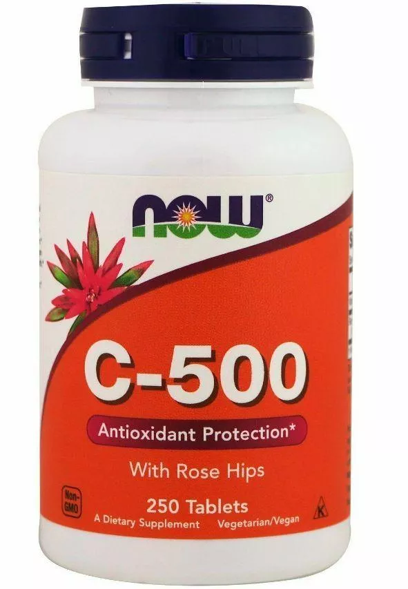 NOW Vitamin C-500 with Rose Hips 250 tabs(неверная) фото