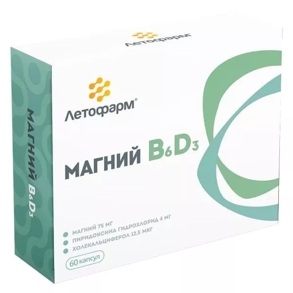 LetoPharm Magnium B6 D3 60caps фото