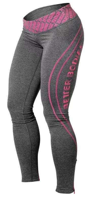 Better Bodies Shaped logo ti,леггинсы серые с фиолетовым