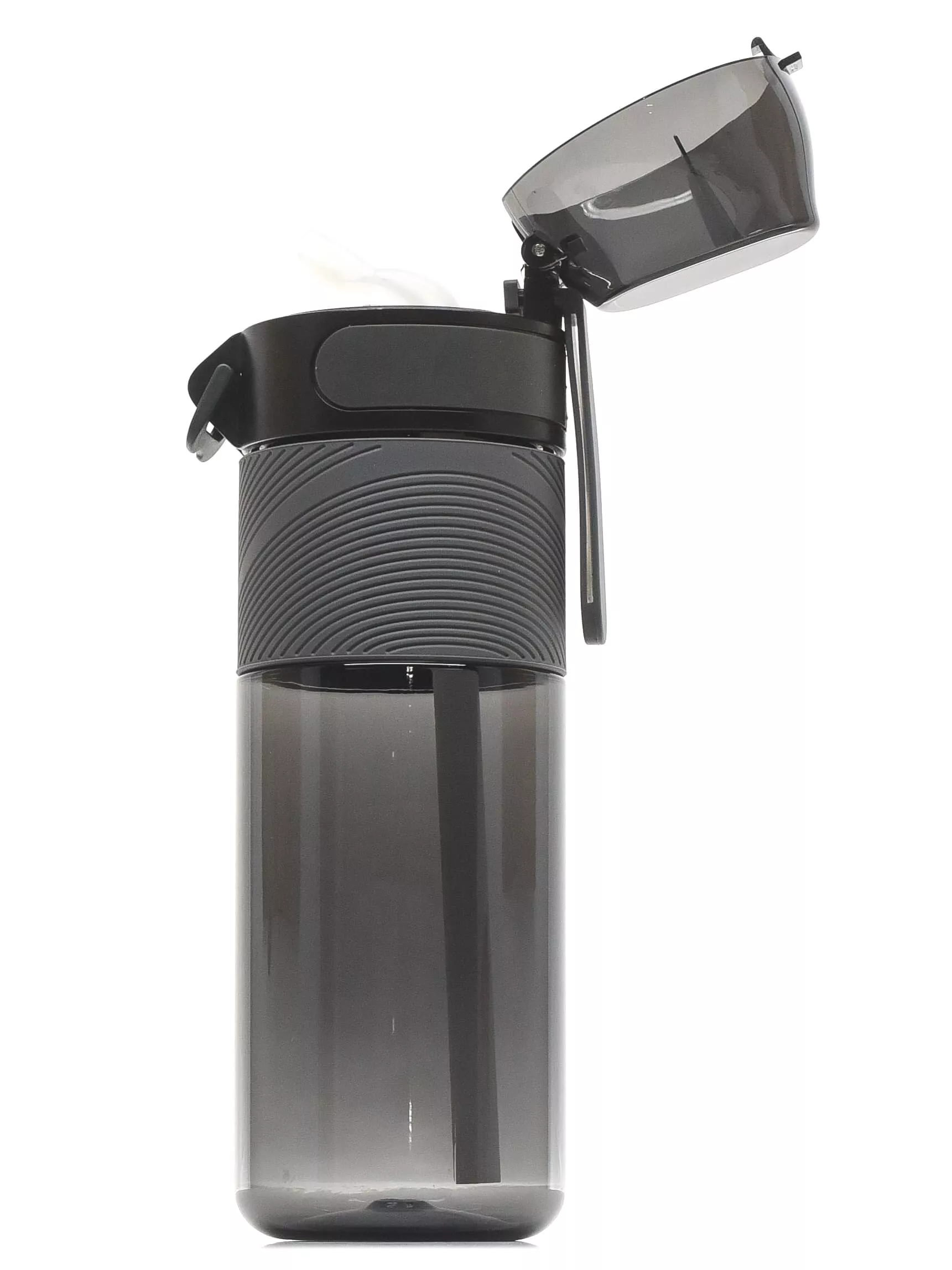 Спортивная бутылка для воды Diller DB-002 650 ml (с трубочкой) (Черный)