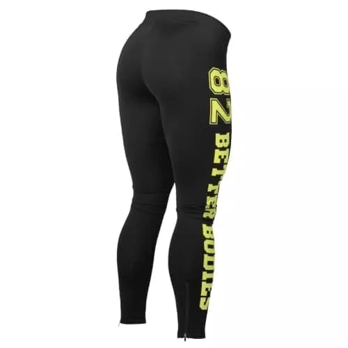 Better Bodies Varsity tights лосины черные с лайм