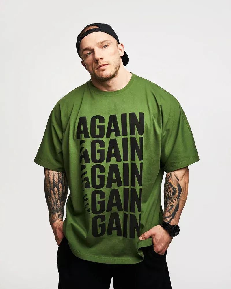 Master of Gains Футболка с Принтом GAIN Зеленая фото