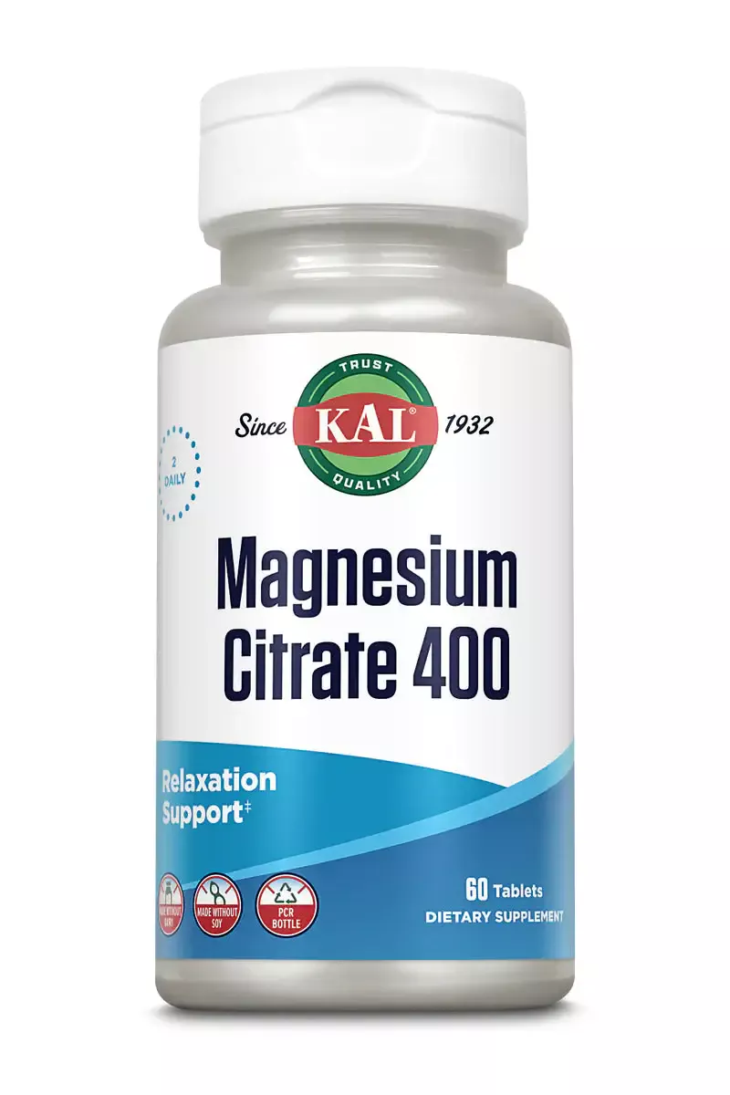 KAL Vitamins Magnesium Citrate 400mg 60 tabs