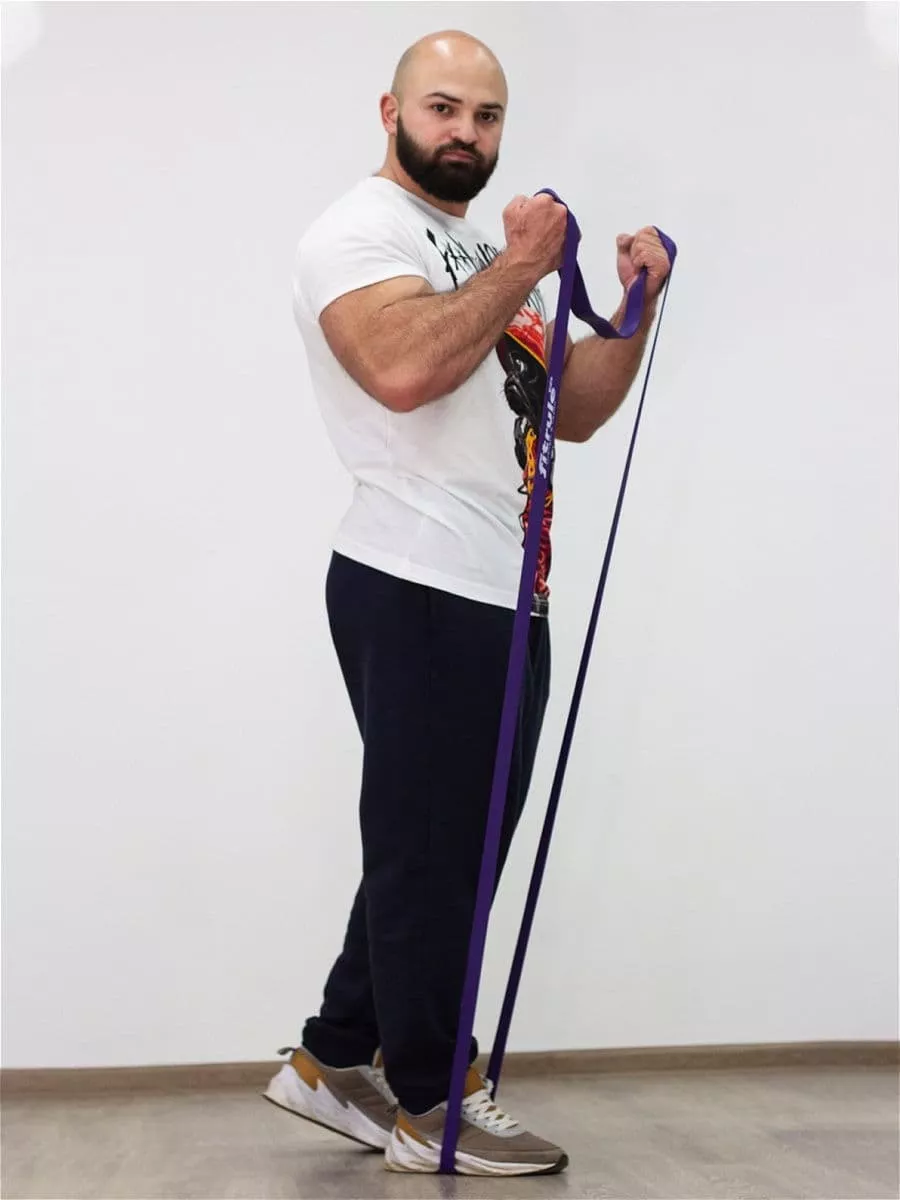 FitRule Фитнес-резинка (эспандер) 1000см х 3,5см Фиолетовая 30кг