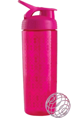 BlenderBottle SportMixer Sleek 828 ml малиновый Geo Lace Pattern
