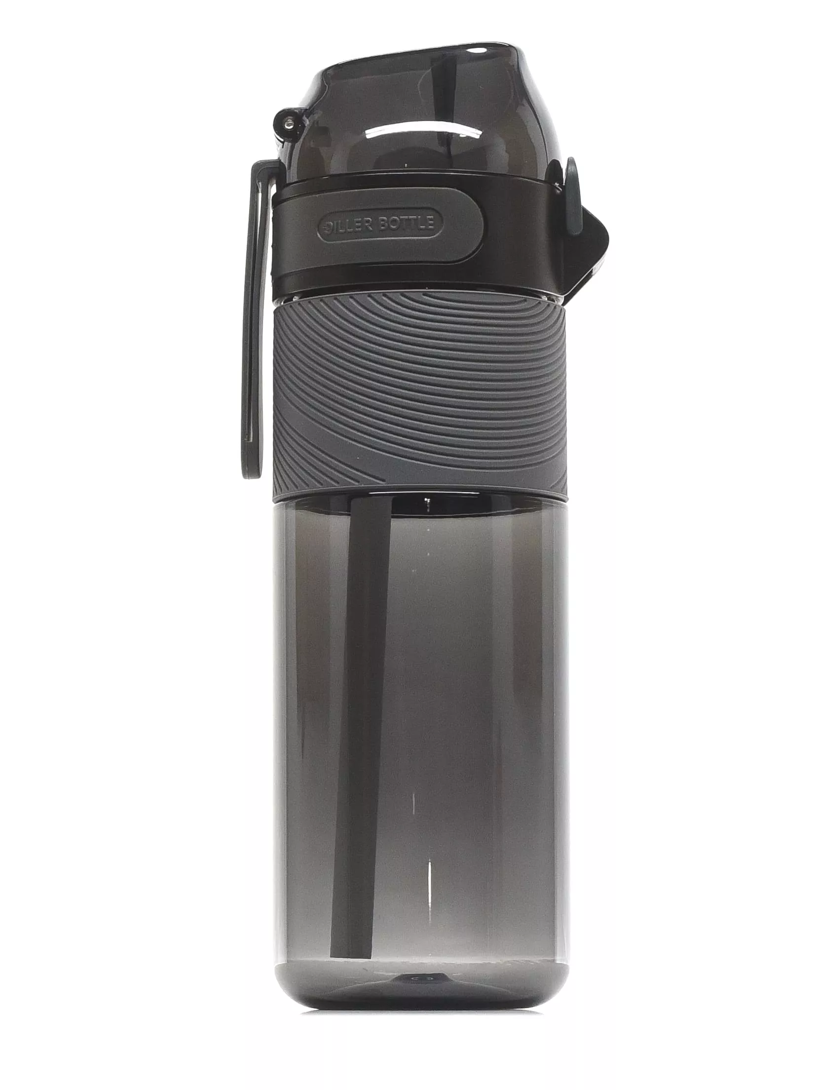 Бутылка для воды Diller DB-002 650 ml (с трубочкой) (Черный)