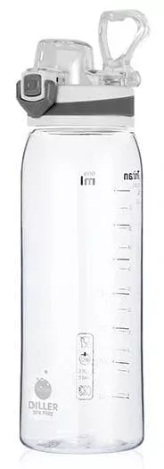 Бутылка для воды Diller D32 900 ml (Белый)