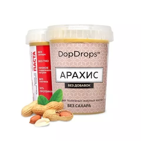DopDrops Протеиновая Паста Арахис 1000g фото