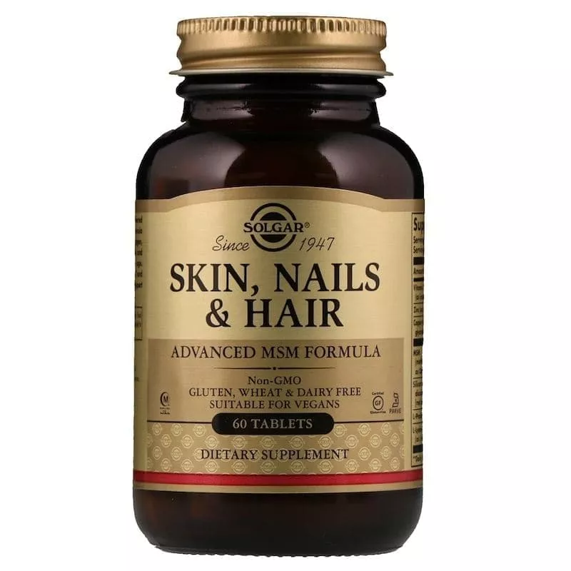 Solgar Skin, Nails & Hair, Advanced MSM Formula 60 tabs