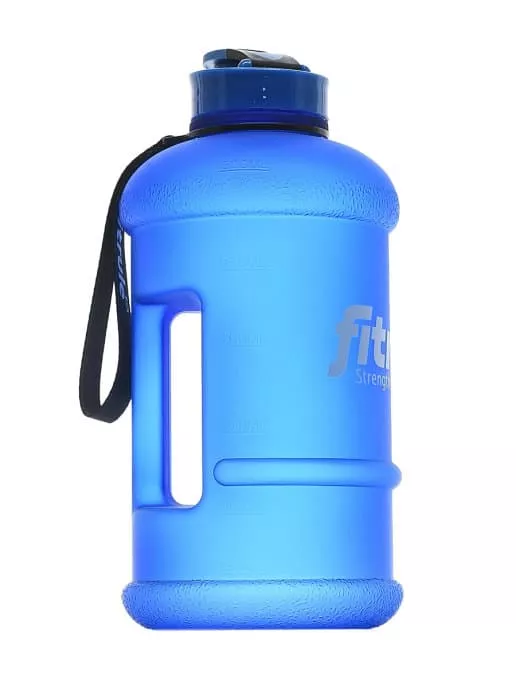 FitRule Бутыль прорезиненная крышка щелчок 1,3L (Синяя)