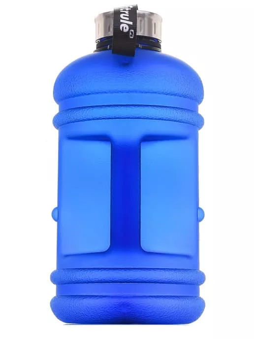 FitRule Бутыль прорезиненная металлическая крышка 2,2L (Синяя)
