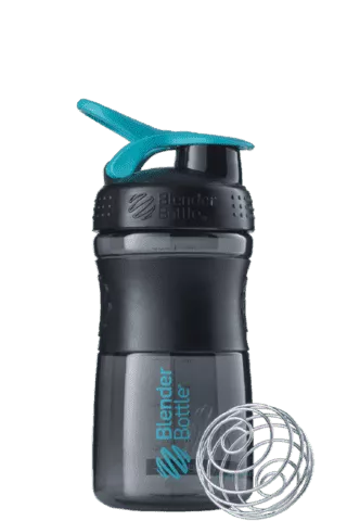 BlenderBottle SportMixer 591 ml Black/Teal [черный/морской голубой]