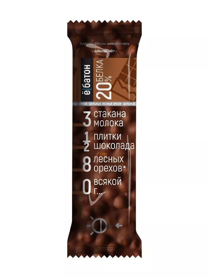 Ё/Батон Bar с Лесным Орехом 40g фото