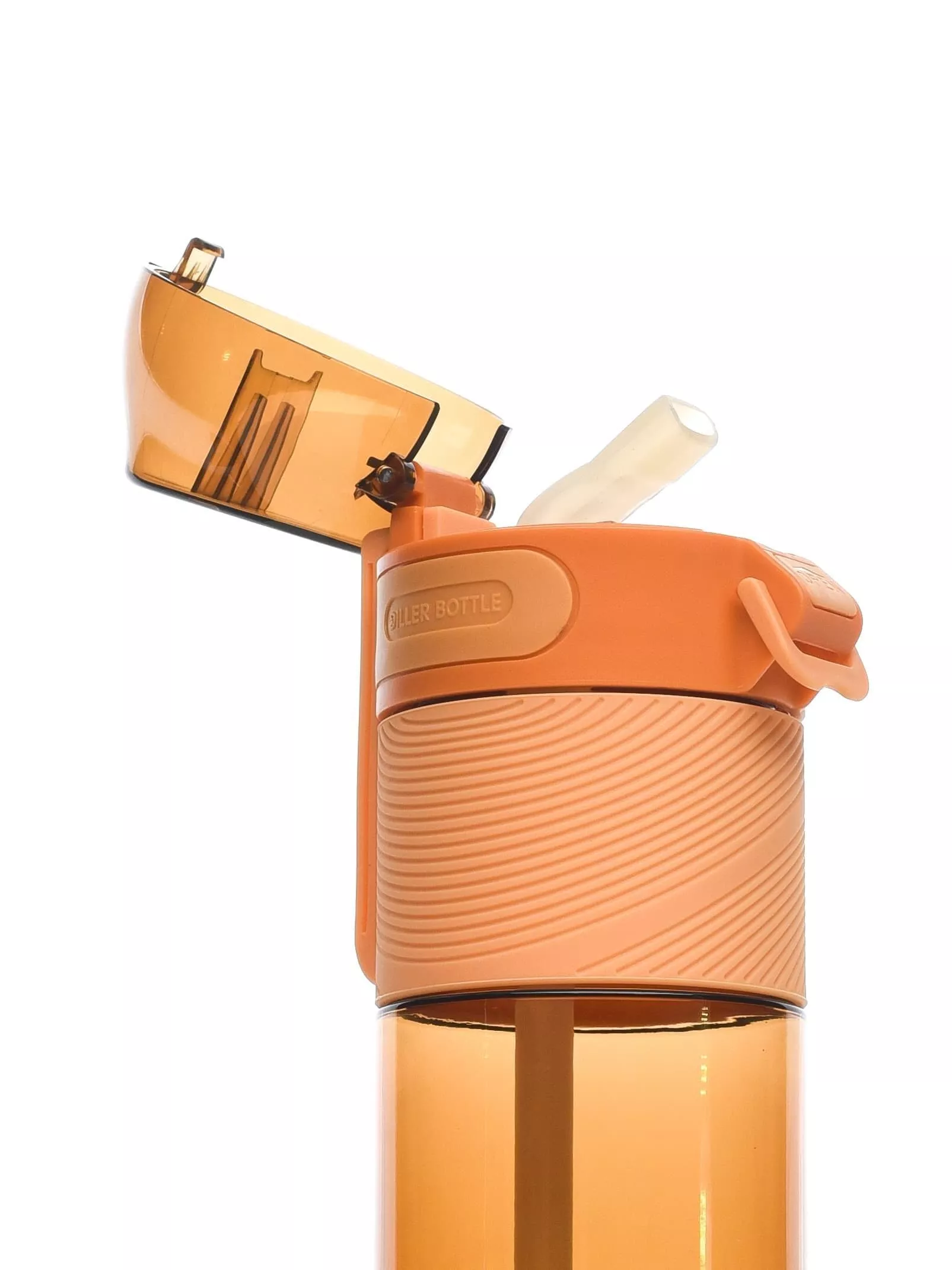 Бутылка для воды Diller DB-002 650 ml (с трубочкой) (Оранжевый)