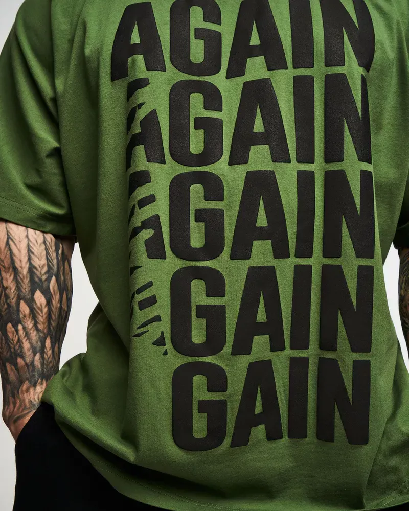Master of Gains Футболка с Принтом GAIN Зеленая фото