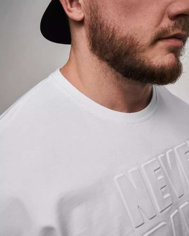 Master of Gains Футболка NEVER GIVE UP Белая