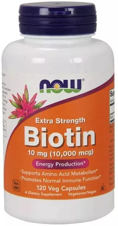 NOW Biotin 10000mcg 120 vcaps фото