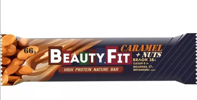 Beauty Fit Crunch Caramel Bar 60 g