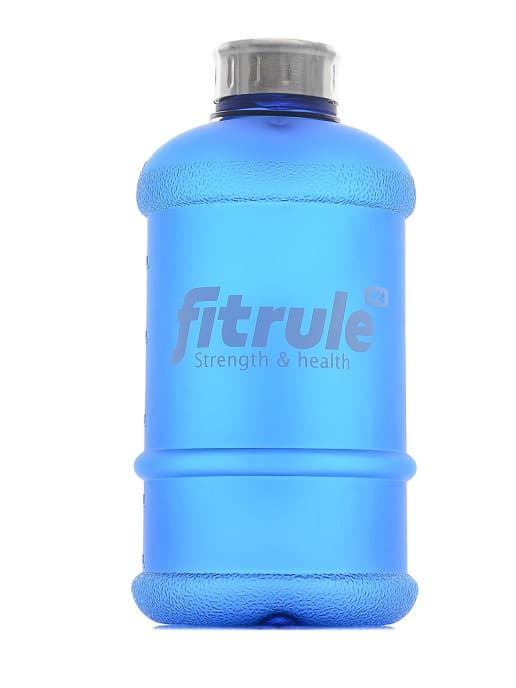 FitRule Бутыль прорезиненная металлическая крышка 1,3L (Синяя) фото