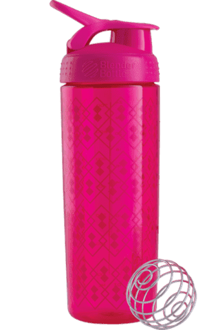 BlenderBottle SportMixer Sleek 828 ml малиновый Geo Lace Pattern фото