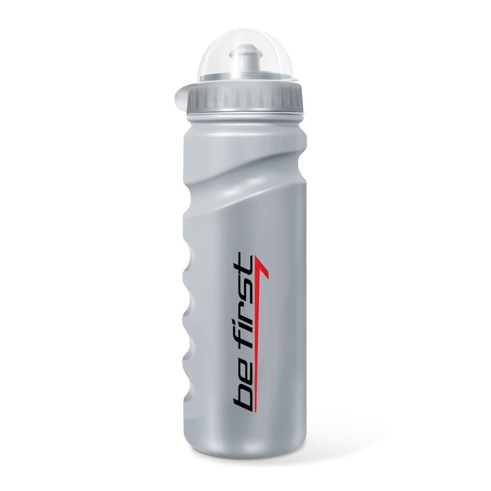 BeFirst Бутылка для воды Be First 750ml с крышкой (Серебристая)