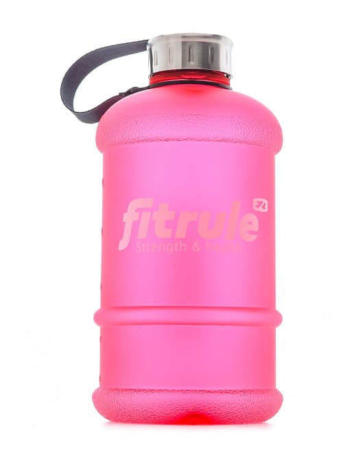 FitRule Бутыль прорезиненная металлическая крышка 1,3L (Розовая) фото