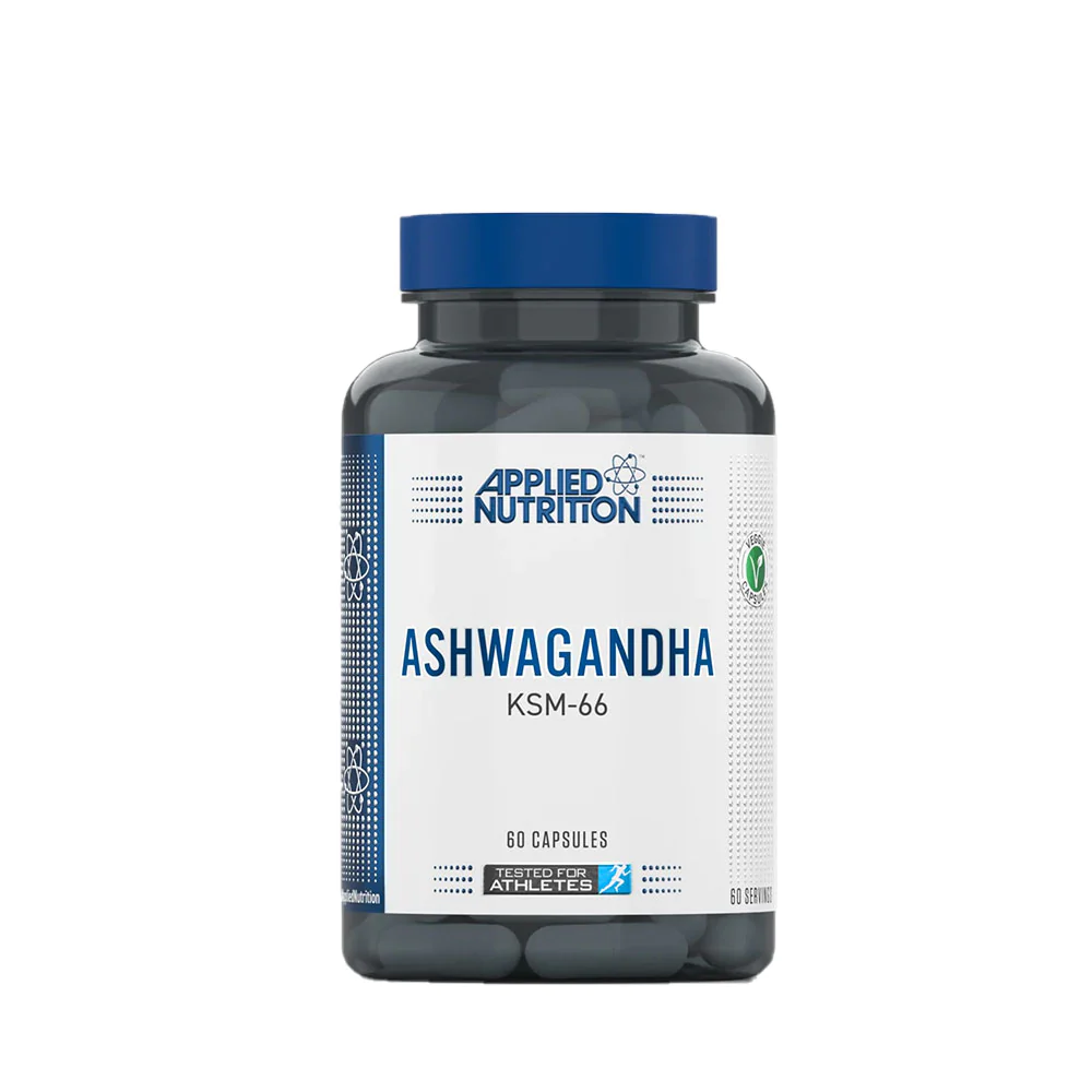 картинка Applied Nutrition Ashwagandha KSM66 + Astragin 60 caps от магазина спортивного питания «2scoop»
